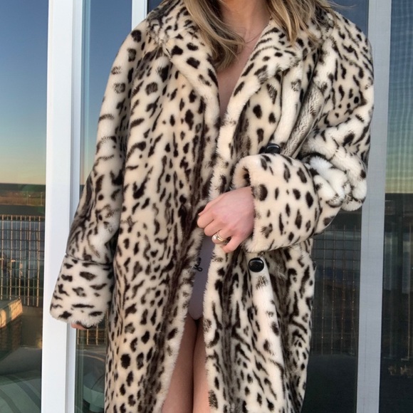 Vintage Leopard Faux Fur Teddy Oversized Jacket - Picture 13 of 16